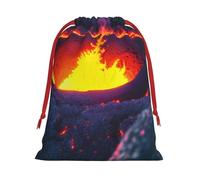 BGSHJVF Kilauea Volcan Impression Vacances Cordon de serrage Sacs cadeaux Sacs d'emballage de Noël Sacs pour cadeaux de Noël Fête Faveur