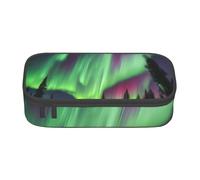 BGSHJVF Northern Lights Trousse à crayons en tissu Oxford de grande capacité, multi-compartiments, design élégant, noir, Talla única, tendance, noire, Talla única, tendance, Noir., Taille unique