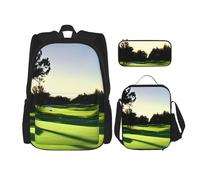 BGSHJVF Sac à dos de voyage imprimé parcours de golf 600D Oxford tissu maquillage sac à déjeuner noir taille unique noir rozmiar uniwersalny, noir, Rozmiar uniwersalny, noir, Rozmiar uniwersalny