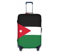 BGSHJVF Sac de voyage élastique avec imprimé drapeau de la Jordanie, motif unique housse de bagage convient aux valises de 45 à 81 cm, Blanc., L
