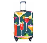 BGSHJVF Sac de voyage élastique avec imprimé tropical pour cocktails design unique housse de bagage convient aux sacs de voyage de 45 à 82 cm, Blanc., L