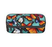 BGSHJVF Sac en tissu Oxford de grande capacité avec imprimé papillon pour violoncelle - Organiseur à crayons - Plusieurs compartiments - Design élégant - Noir - Talla única - Tendance - Noir - Talla