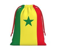 BGSHJVF Sacs cadeaux avec inscription « Flag Of Sénégal » avec cordon de serrage, sacs cadeaux de Noël, sacs cadeaux de fête