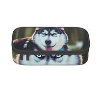 BGSHJVF Trousse à crayons haute capacité avec imprimé chien husky, tissu Oxford, crayons, stylos, plusieurs compartiments, design élégant