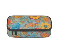 BGSHJVF Trousse à crayons haute capacité en tissu Oxford avec impression couleur vive, pour crayons, stylos, plusieurs compartiments, design élégant
