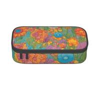 BGSHJVF Trousse à crayons haute capacité en tissu Oxford avec impression couleur vive, pour crayons, stylos, plusieurs compartiments, design élégant