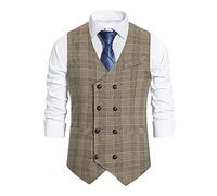 BGT QCBH Mode Double boutonnage gilet hommes hommes costume décontracté gilet classique costume d'affaires gilet avec poches