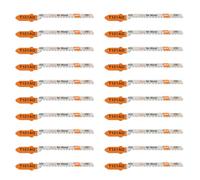 BGTEC 20PCS Jeu De Lames De Scie Sauteuse à Queue En T Hcs(SK5) Pour La Coupe Du Bois Et Du Plastique (T101AO)