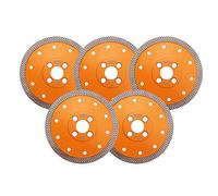 BGTEC Disque de coupe de lame de diamant Turbo de maille de 125mm X pour le marbre de porcelaine en céramique de tuile 5 pièces