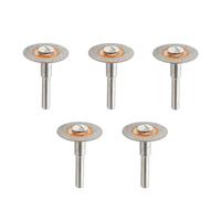 BGTEC Disque Diamant pour Verre, 5 pièces 30MM Mini-lames de scie diamantées Tige de 6MM pour verre Jade cristal Bouteille de vin Céramique Carreau Marbre