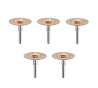 BGTEC Disque Diamant pour Verre, 5 pièces 40MM Mini-lames de scie diamantées Tige de 6MM pour verre Jade cristal Bouteille de vin Céramique Carreau Marbre