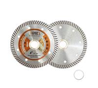 BGTEC Disque Diamant Turbo Super Mince - 2 pièces 105mm Lame de Scie Circulaire Diamètre de l'alésage 22,23 mm Pour découper la céramique/carrelage, le granite et les matériaux durs