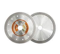 BGTEC Disque Diamant Turbo Super Mince - 2 pièces 150mm Lame de Scie Circulaire Diamètre de l'alésage 22,23 mm Pour découper la céramique/carrelage, le granite et les matériaux durs