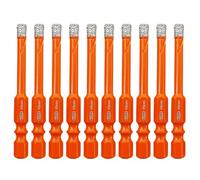 BGTEC Forets Mèches Diamant Carrelage-10 pièces 5MM Mèche diamantée à sec pour Porcelaine,Céramique, Granit,Carrelage