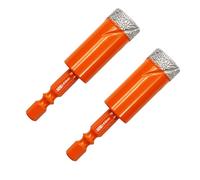 BGTEC Forets Mèches Diamant Carrelage-2 pièces 16MM Mèche diamantée à sec pour Porcelaine,Céramique, Granit,Carrelage