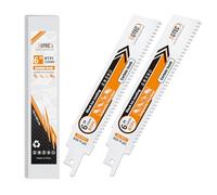 BGTEC Lame de scie sabre pour le métal épais, le métal dur, l'acier allié, les barres d'armature et les cornières 152mm de 8TPI (2-Pack)