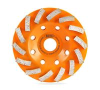 BGTEC Meule diamantée 125 mm, 14 segments pour meuleuse, polissage et nettoyage du béton marbre, maçonnerie, 1 pièce
