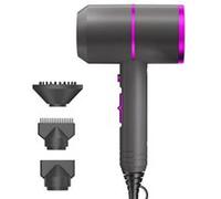 BGTSE Sèche-cheveux ionique haute performance 1800W, 22-Speed & 3-Heat Settings-gris rouge gris rouge G