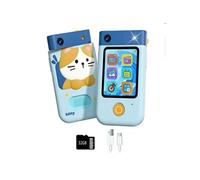 BGTSE Téléphone intelligent pour enfants, mini caméra HD 1080P-Chaton bleu
