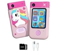 BGTSE Téléphone intelligent pour enfants, mini caméra HD 1080P-Licorne rose Licorne rose G
