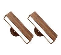 BGTSE Veilleuse magnétique sans fil, veilleuse rotative à 360 degrés à intensité variable - Noyer - 2 pièce Noyer - 2 pièce G