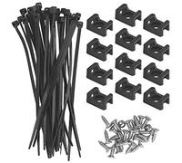 BGTXINGI 100pcs selle serre - câble base Cable Clamp Manager Wire Clamp & 100pcs câble zip Clamp avec 100pcs Deep thread Flathead vis Cable Wire Manager pour le Bureau et la maison (taille 1)