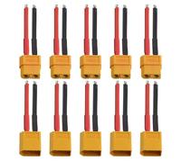 BGTXINGI 10Pcs(5Pairs) Ligne de connecteur xt60 mâle Femelle connecteur avec 10cm 14awg Silicone Fil pour RC Avion Marine lipo Batterie