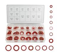BGTXINGI 150Pcs 14 tailles Fibre rondelle plate acier rouge isolation papier rondelle plate isolation étanchéité espaceurs Kit d'assortiment pour la plomberie automobile réparation générale