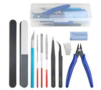 BGTXINGI 15pcs modeler outil de base Craft set Gundam Model Toolkit avec boîte en plastique pour l'assemblage de modèles de voitures hobby Model Building réparation et fixation bricolage Craft Kit