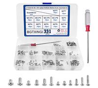 BGTXINGI 335pcs 12 types M2 M2.5 M3 pour ordinateur portable ordinateur portable machine Lot de vis en acier inoxydable Croix plate à encastrer Poêle Vis à tête Assortiment kit