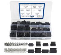 BGTXINGI 560 Pcs 2,5 mm Pitch Jst-SM 6/7/8/9 Broches mle/Femelle Plug Housing et Mle/Femelle Broches Crimp Terminal connecteur Assortiment kit (4 Taille, 80 Lot, Chaque Lot DE 20)