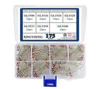 BGTXINGI Assortiment de 175 résistances photosensibles à la lumière 7 valeurs 5 mm (GL5506/GL5516/GL5526/GL5528/GL5537/GM5539/GL5549) (LDR photorésistance dépend de la lumière)