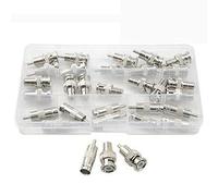 BGTXINGI Assortiment de 30 connecteurs BNC mâle vers RCA mâle (10 pièces) + BNC femelle vers RCA mâle (10 pièces) + BNC mâle vers RCA femelle (10 pièces) connecteurs en métal étanches