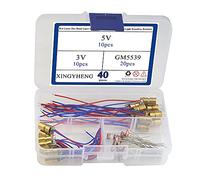BGTXINGI GM5539 Lot de 20 mini diodes laser rouge laser tête de module de diode WL 650 nm 6 mm 5 V 5 mW et 3 V 5 mW avec 20 pièces 5 mm