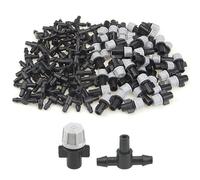 BGTXINGI Kit d'irrigation de jardin 100 pièces (50 paires) - Goutteurs de brumisation réglables - Connexion avec connecteur en T - Système d'irrigation goutte à goutte pour pot de fleurs, légumes