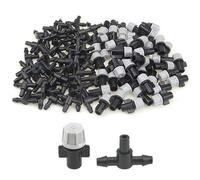 BGTXINGI Lot de 100 gouttes d'arrosage de jardin réglables avec raccord à thé pour gazon de jardin