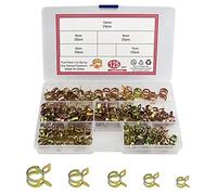 BGTXINGI Lot de 125 colliers de serrage à ressort pour tuyau de carburant - 5 types - Plaqué zinc - Basse pression - Pour tuyau d'eau automobile - 6 mm, 7 mm, 8 mm, 9 mm, 10 mm