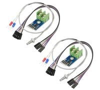 BGTXINGI Lot de 2 mini cartes de module Themocouple 3-5 V CC + 2 capteurs de température Themocouple de type K avec câble