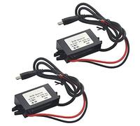 BGTXINGI Lot de 2 modules de convertisseur de buck DC-DC 3 A 12 V 24 V vers 5 V CC avec micro USB (interface micro USB)