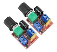 BGTXINGI Lot de 2 régulateurs de moteur CC 3 V 6 V 12 V 24 V 35 V Régulateur de vitesse réglable 5 A Ultra petit variateur LED avec bouton de contrôle de vitesse