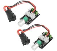 BGTXINGI Lot de 2 régulateurs de moteur CC 6 V 12 V 24 V 3 A - Commutateur de régulation de vitesse réglable 1203 BB - Vitesse variable - Inversion positive - Bouton de contrôle de vitesse