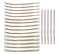 BGTXINGI Lot de 20 connecteurs 2 broches 3 broches 4 broches 5 broches double extrémité femelle et mâle connexion câble d'extension 200 mm Compatible avec JST XH
