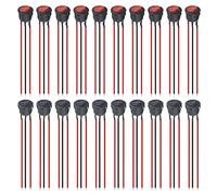 BGTXINGI Lot de 20 interrupteurs à bascule ronds ON/OFF/ON 3 broches SPST pour mini bateau AC 6 A/125 V 10 A/250 V avec fil pré-soudé pour voiture, bateau, camion