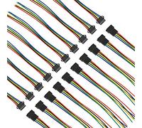 BGTXINGI Lot de 50 mini prises micro 5 broches femelles et mâles avec connecteur terminal pour bande lumineuse LED 150 mm compatibles avec JST SM