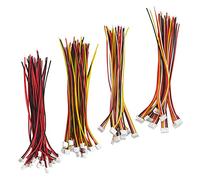 BGTXINGI Lot de 60 câbles de connexion micro 2,0 mm 2 broches 3 broches 4 broches 5 broches 26 AWG à tête unique pour bande lumineuse LED, jouets télécommandés, batterie 150 mm compatible avec JST PH