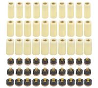 BGTXINGI Lot de 60 queues de Billard avec Embouts remplaçables à Visser pour Queue de Billard 13 mm 12 mm 11 mm Marron