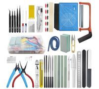 BGTXINGI Lot de 80 Outils de Base pour modélisme Gundam avec boîte en Plastique pour Assemblage de Voiture, Loisirs créatifs, modélisme, réparation et Fixation