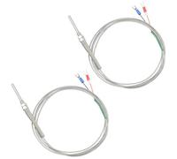 BGTXINGI PT100 Sonde thermocouple en acier inoxydable 2 fils Type K 2 m 5 mm x 100 mm Haute résistance aux températures 32~800 °F (0~800 °C) I