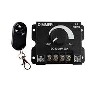 BGWKIMXEP 1PCS/1SET RF LED variateur continu DC 5V 12V 24V 30A 90A télécommande Barre Lumineuse Couleur Unique réglage de la luminosité(12-24V 30A RF)