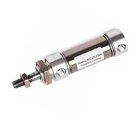 BGWKIMXEP Mini cylindre en acier inoxydable Mac avec alésage 16/20/25/32/40 mm, queue plate, course 10-450 mm, avec anneau magnétique, cylindre amortisseur pneumatique (16 mm Bore, 400 mm Stroke)